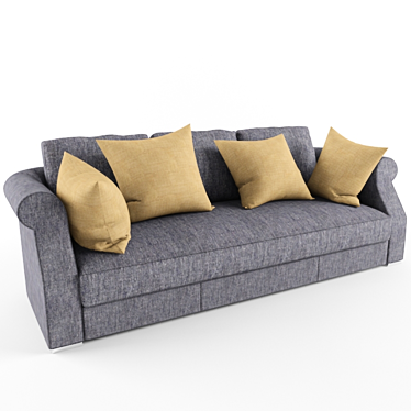 Rubens: Luxurious Textured Sofa 3D model image 1 