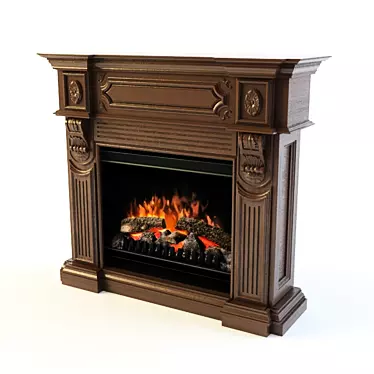 Cozy Flame: Modern Fireplace 3D model image 1 
