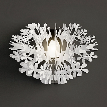 Elegant Floral Wall Sconce 3D model image 1 