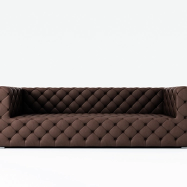 Cozy Comfort: Modern Sofa with Textured Elegance 3D model image 1 