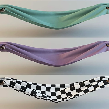 Relaxation Haven: Shared-Use Hammock 3D model image 1 