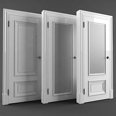 Elegant Palladio Door Collection 3D model image 1 