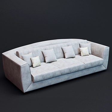 Sleek & Stylish Modern Sofa 3D model image 1 