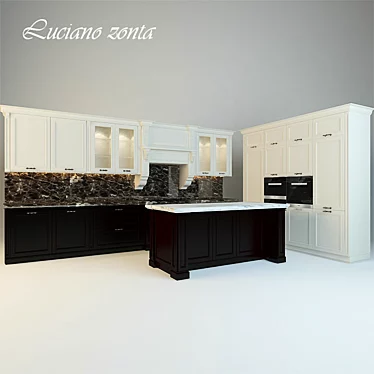 Timeless Elegance: Luchiano Zonta Kitchen 3D model image 1 