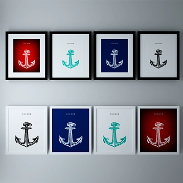 Maritime Anchor Art Print 3D model image 1 
