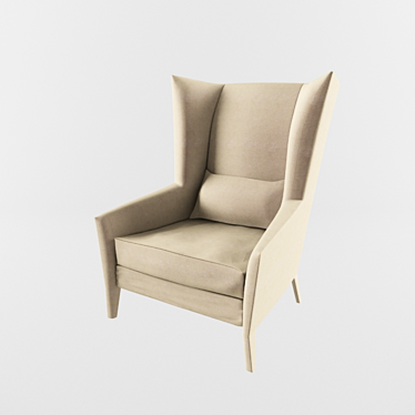 Luxury Velvet Fendi Casa Chair 3D model image 1 