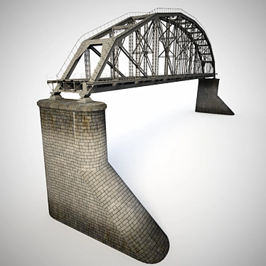 Historic Bridge: Low Poly Reconstruction 3D model image 1 