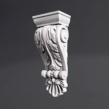 Carved Bracket 3D model image 1 