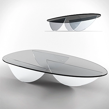 Modern Elegance: ARCHIPEL Oval Coffee Table 3D model image 1 
