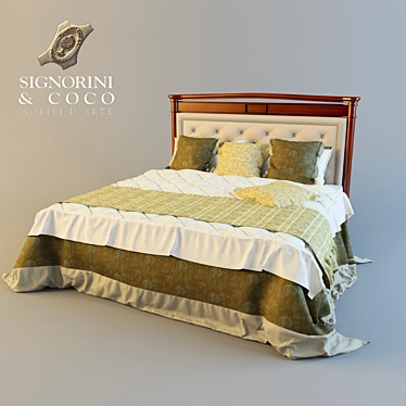 Luxurious Carlotta Bed by Signorini & Coco 3D model image 1 