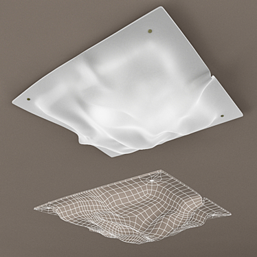 Frosty Glow Wall/Ceiling Fixture 3D model image 1 