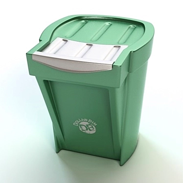 Customizable Recycle Bin 3D Model 3D model image 1 