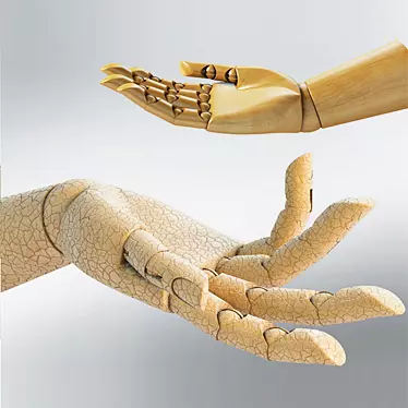 Wooden hand model for artists