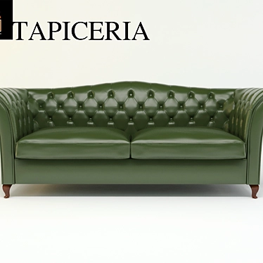 Title: Elegant Buttoned Classic Sofa 3D model image 1 