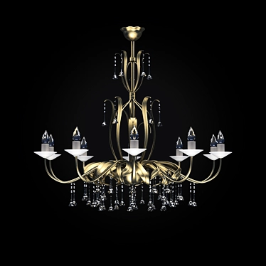 Elegant Crystal Chandelier 3D model image 1 