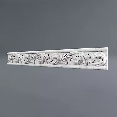 Elegant Carved Molding 3D model image 1 