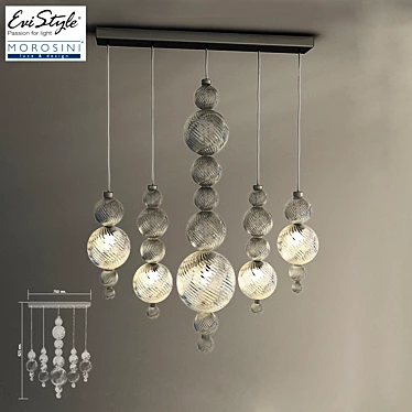 Elegant San Marco Ceiling Light 3D model image 1 