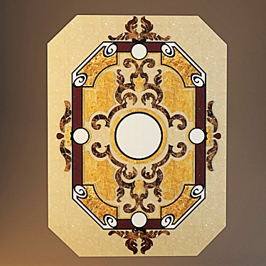 Marble Floor Socket: Elegant Functionality 3D model image 1 