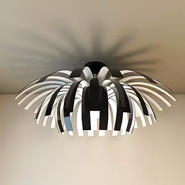 Palma Black Metal & Glass Chandelier 3D model image 1 