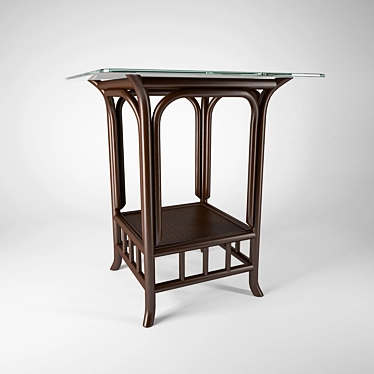 Rattan Corner Table 3D model image 1 