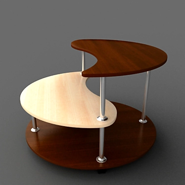 Dual-Tier Coffee Table 3D model image 1 