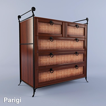 Elegant Parigi 03 Locker 3D model image 1 