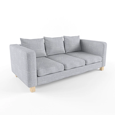 Modern Gray Sofa with Texture 3D model image 1 