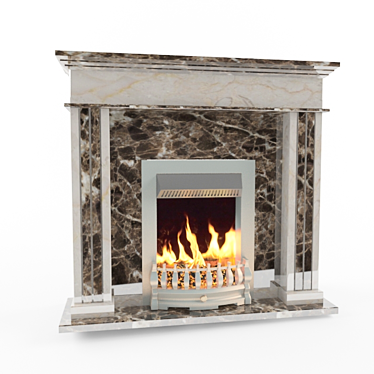 Classic Fireplace Elegance 3D model image 1 