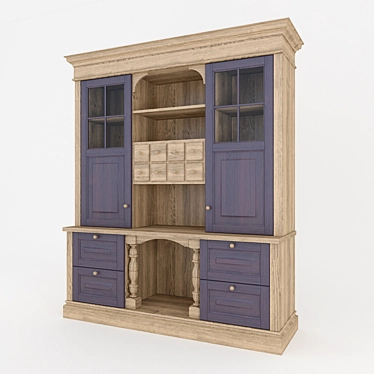 Designer Kitchen Cupboard 3D model image 1 