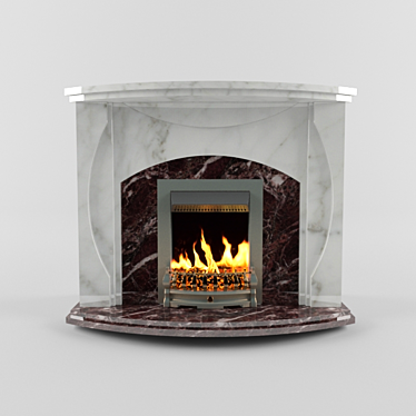 Modern Classic Fireplace 3D model image 1 