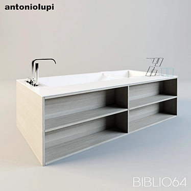 Sleek and Stylish: Antonio Lupi BIBLIO64 3D model image 1 