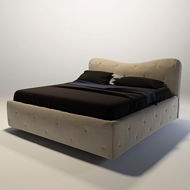 Luxurious DALL-AGNESE Bed 3D model image 1 