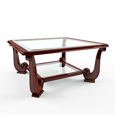 Contemporary Square Coffee Table 3D model image 1 