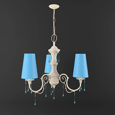 Flora Chandelier: Elegant Illumination with Cilek 3D model image 1 