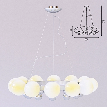 Elegant Hanging Lamp: Azzardo Esperanza 3D model image 1 