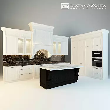 Classic Luciano Zonta Kitchen 3D model image 1 