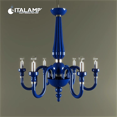 Elegant Crystal Metal Chandelier 3D model image 1 