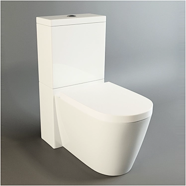 Compact Vitra Matrix Toilet 3D model image 1 