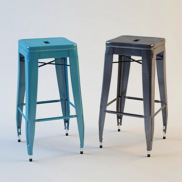 Metal Bar Stools (Set of 2) 3D model image 1 