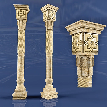 Eastern Column: Exquisite Elegance 3D model image 1 
