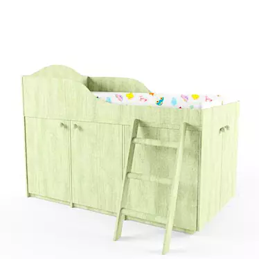 Compact Space Cot 3D model image 1 