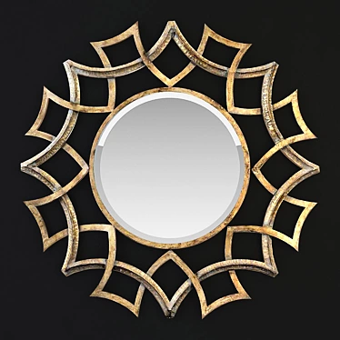 Elegant Golden Metal Mirror: Uttermost DEMARCO 3D model image 1 