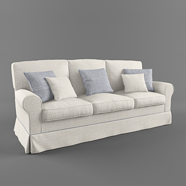 Elegant Provence Villa Sofa 3D model image 1 