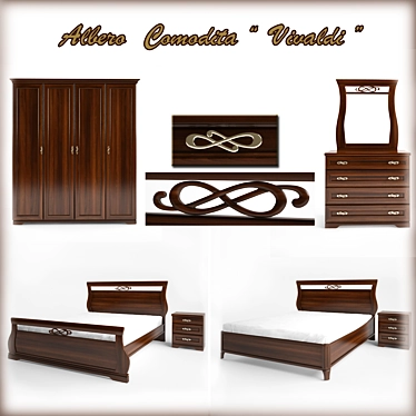 Vivaldi Bedroom Set: Albero Komodita 3D model image 1 