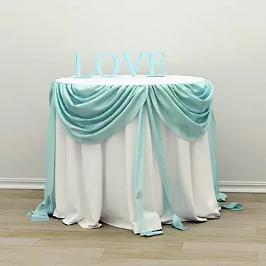 Elegant Decor Tablecloth 3D model image 1 