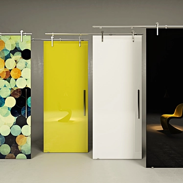 Customizable Anco Doors - Your Perfect Colorful Entryway 3D model image 1 
