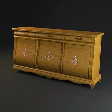 Elegant Classic Drawer Chest 3D model image 1 