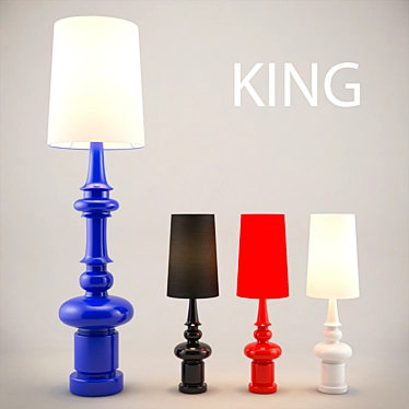 King Floor and Table Lamp Set 3D model image 1 