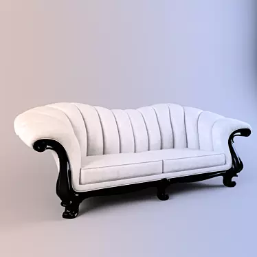 Classic Louvre Sofa - Elegant and Unique 3D model image 1 