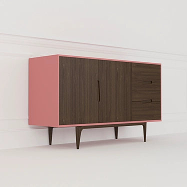 Mid-Century Danish Dresser 3D model image 1 